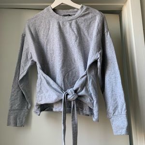 Vince Camino tie front dancer sweatshirt